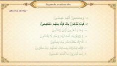 Lecciones de lectura del árabe y Corán (13) – Segunda evaluación