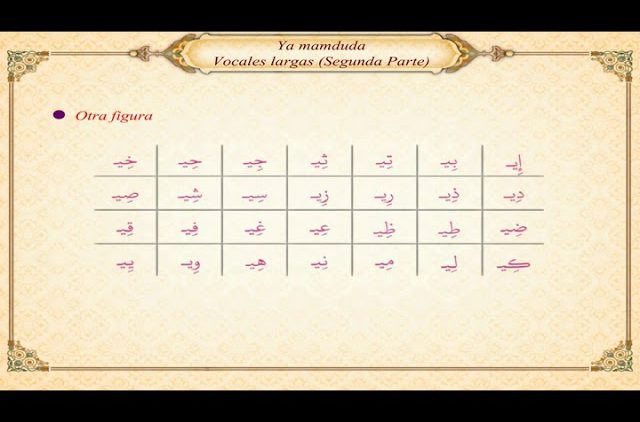 Lecciones de lectura del árabe y Corán (10) – Vocales largas II