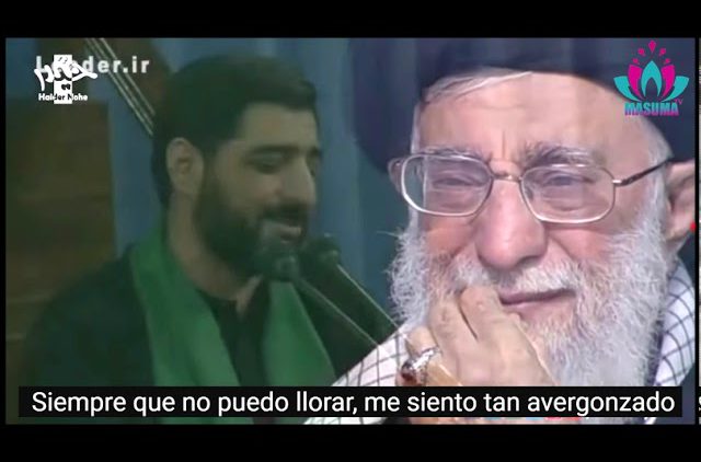 Saiied Mayid Banifatemeh, en presencia del Líder